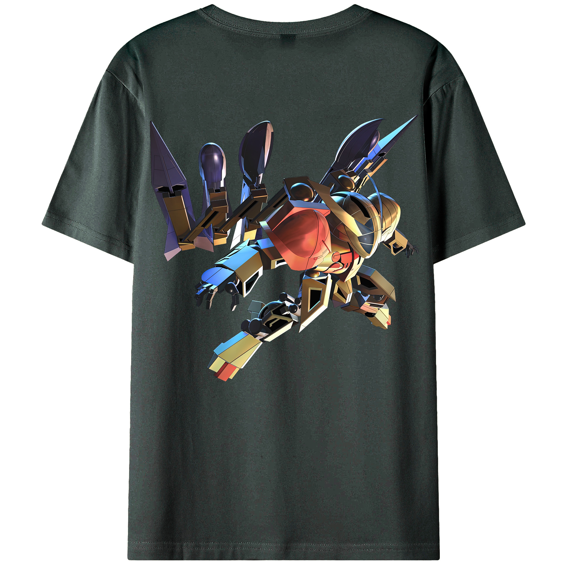 （画像用） 機動戦士ガンダム Mobile Suit Gundam 綿100％ メンズ半袖Tシャツ（バックプリント） 通気性